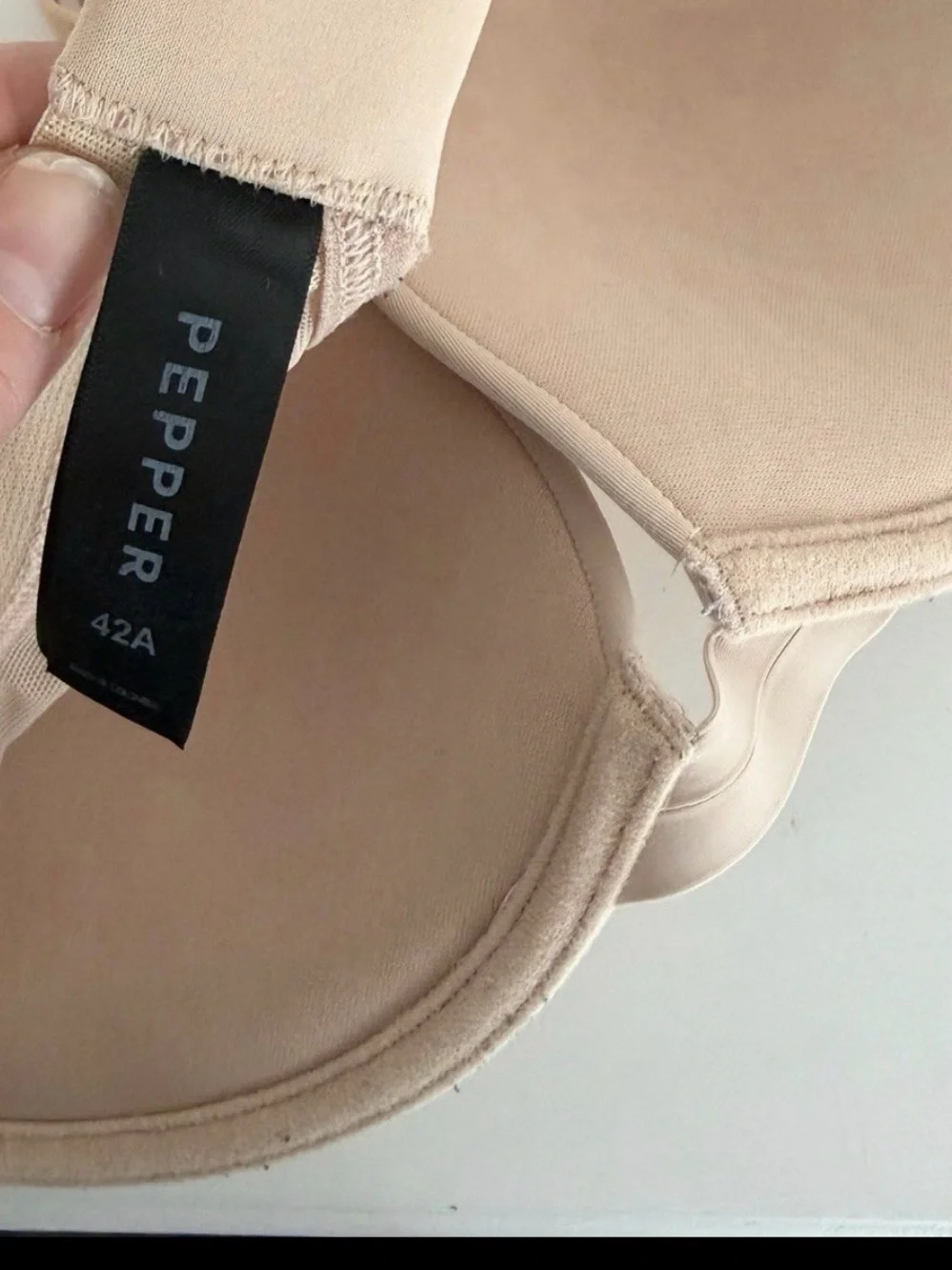Pepper 42A Lift Up Bra Push Up Beige Nude Tan Lightly Padded Underwire